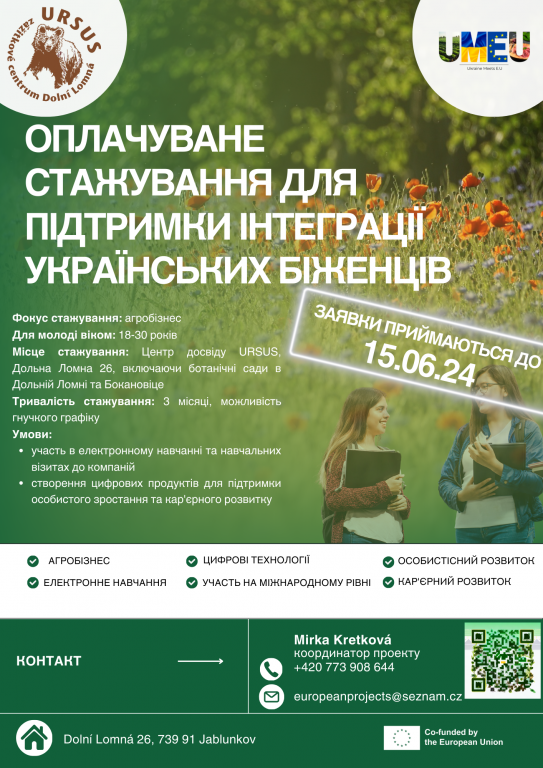 284umeu staz ua 1 1 | Placená stáž na podporu integrace ukrajinských uprchlíků 